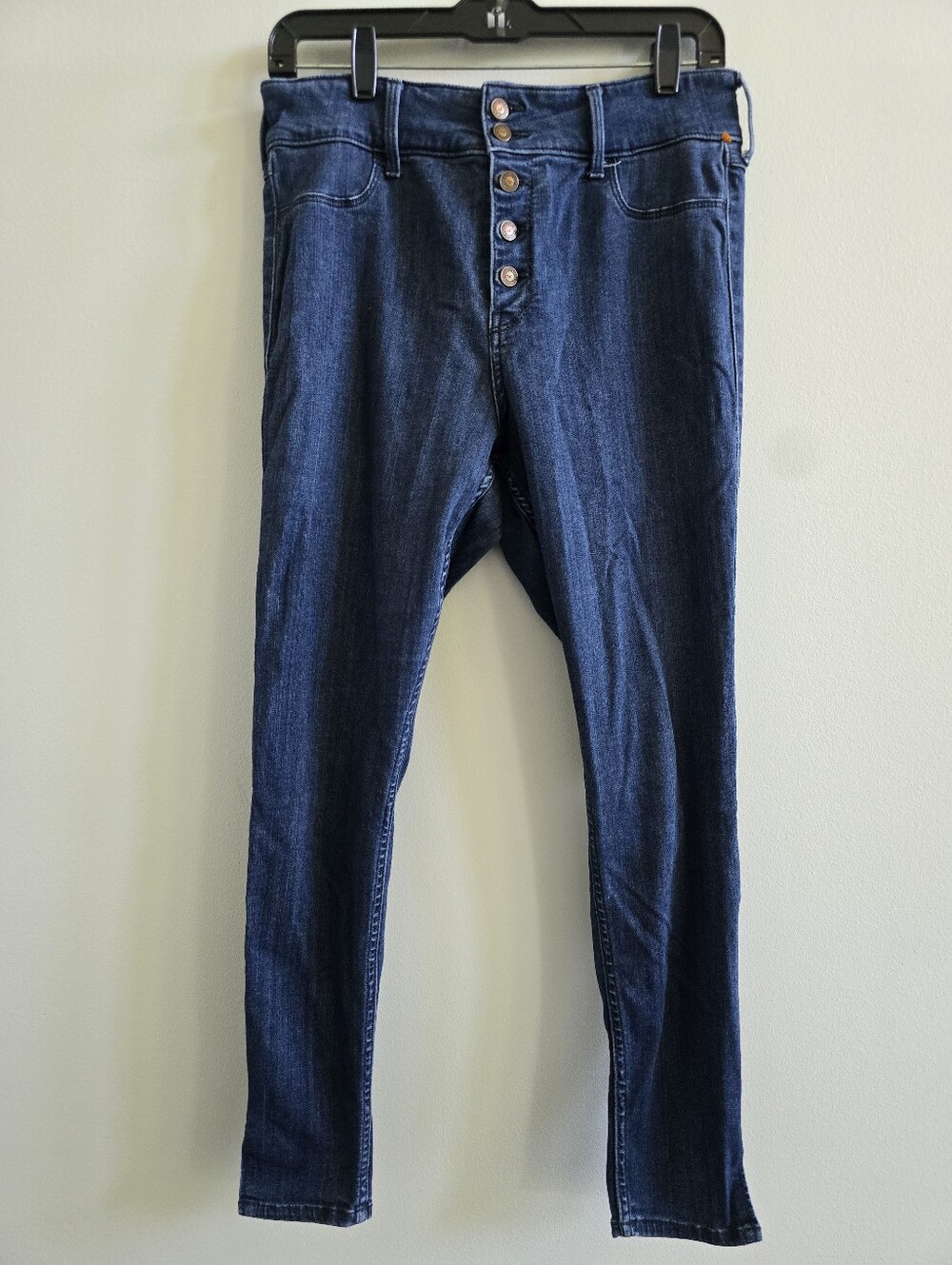 Hollister Ultra High Rise Jean Leggings Women's Size 15R W32 L28 Dark Wash